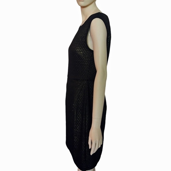 𝅺Collective Concepts Stitch Fix Helma Dress Gold Black Quilt Textured - Picture 5 of 12